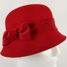 Charter Club Mujer&apos;s 100% Wool Hat Red One Size Derby Sunday Church Wedding  eb-53971426